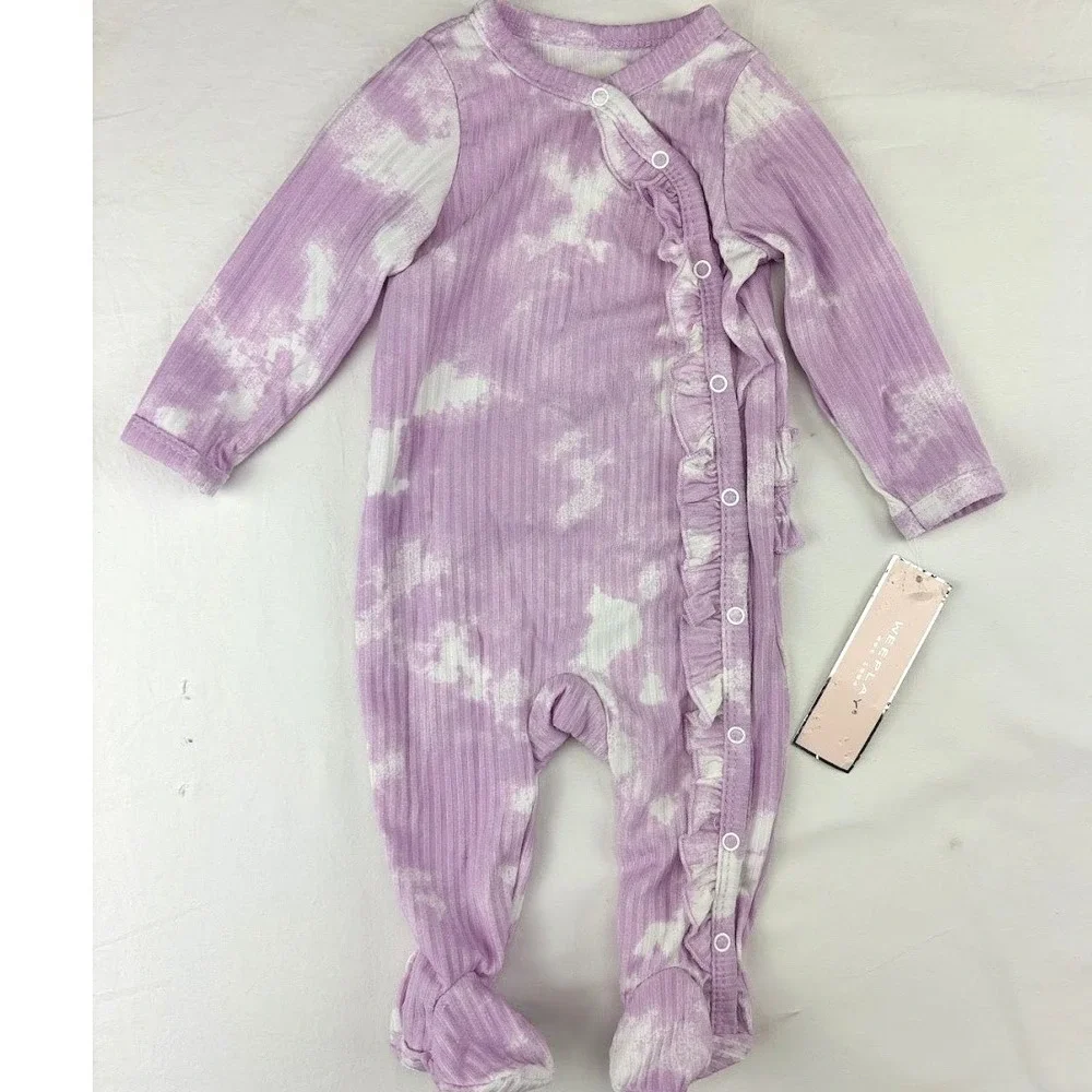 Baby Girl 3pc Outfit Lot 6 9 Mos Little Lass Grayson Mini Weeplay Sleeper Purple